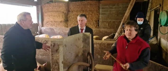 Visite au Bez de la famille Viguier, éleveurs de cochons sur paille