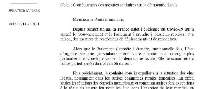 Philippe Folliot et 18 de ses collègues interpellent le Premier ministre sur la démocratie locale